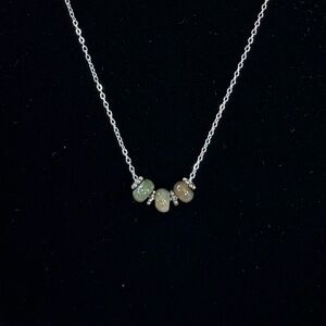 Dainty Fancy Jasper Necklace Emotional Balance Stability Clarity Calm Grounding